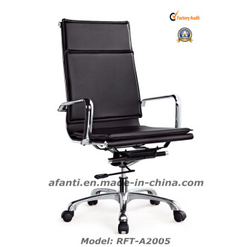 Modern High Back Leather Chrome Iron Swivel Office Chair (A2005)